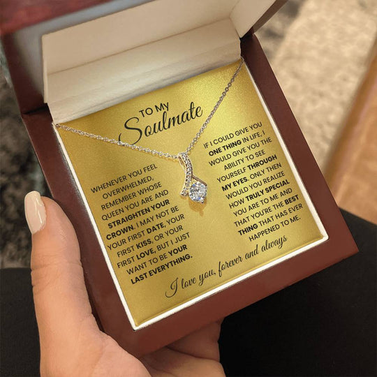 To My Soulmate - Alluring Beauty Gift Set - SSM2 Jewelry ShineOn Fulfillment 18K Yellow Gold Finish Luxury Box