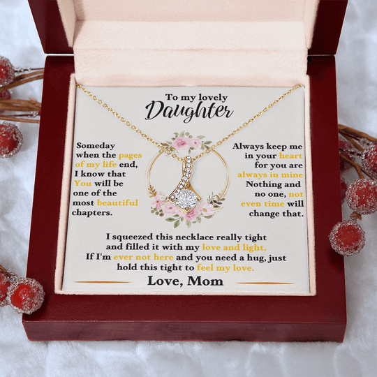 To My Lovely Daughter - Love Mom - Gift Set - SSD50 Jewelry ShineOn Fulfillment