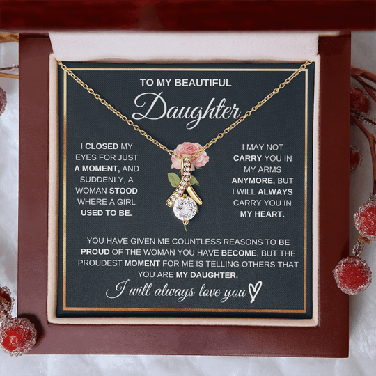 To My Beautiful Daughter - Pround Of You - Gift Set - SSD51 Jewelry ShineOn Fulfillment