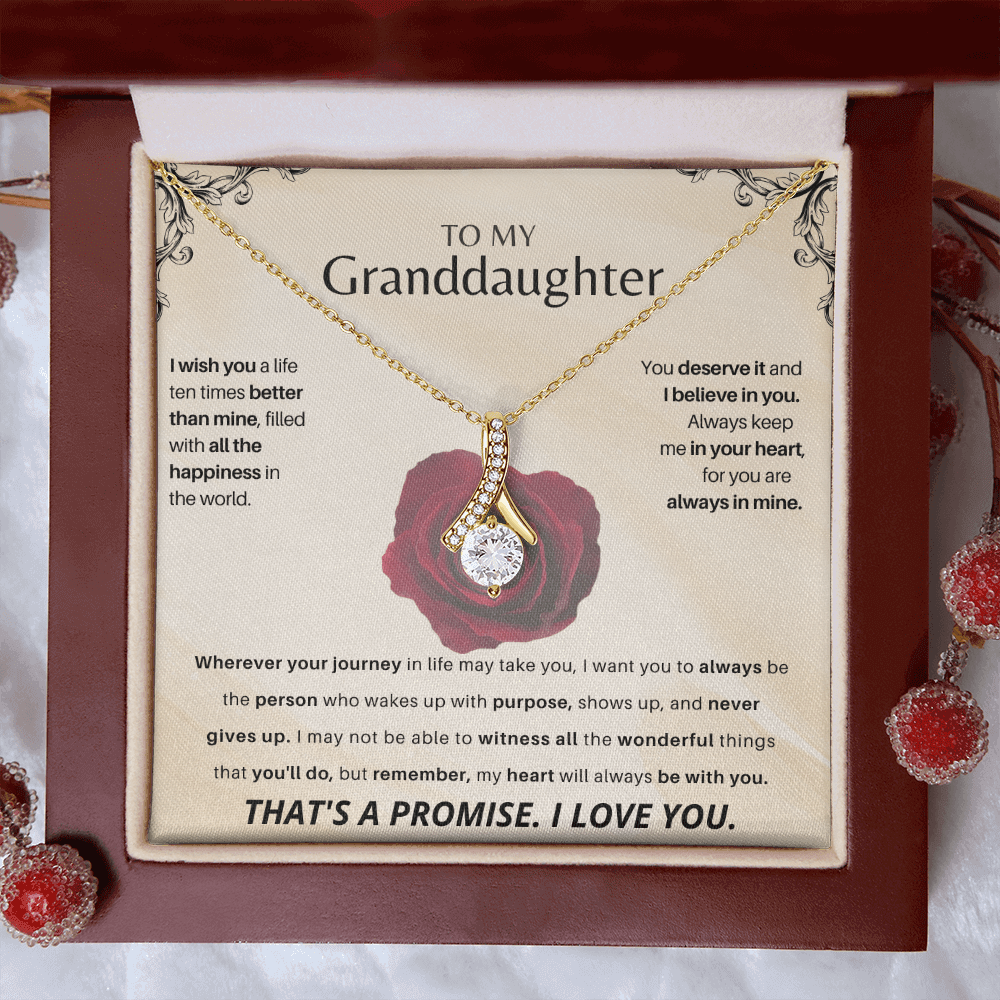 To My Granddaughter - Personalized Beautiful Gift Set - SSGD23V3 Jewelry ShineOn Fulfillment