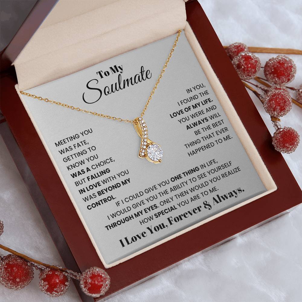 To My Soulmate - Alluring Beauty Gift Set - SSM1 Jewelry ShineOn Fulfillment 18K Yellow Gold Finish Luxury Box