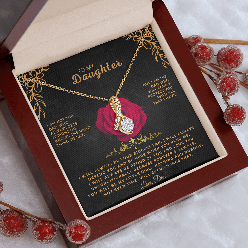 To My Daughter - Love Dad - Necklace Gift Set - SS318V16F Jewelry ShineOn Fulfillment
