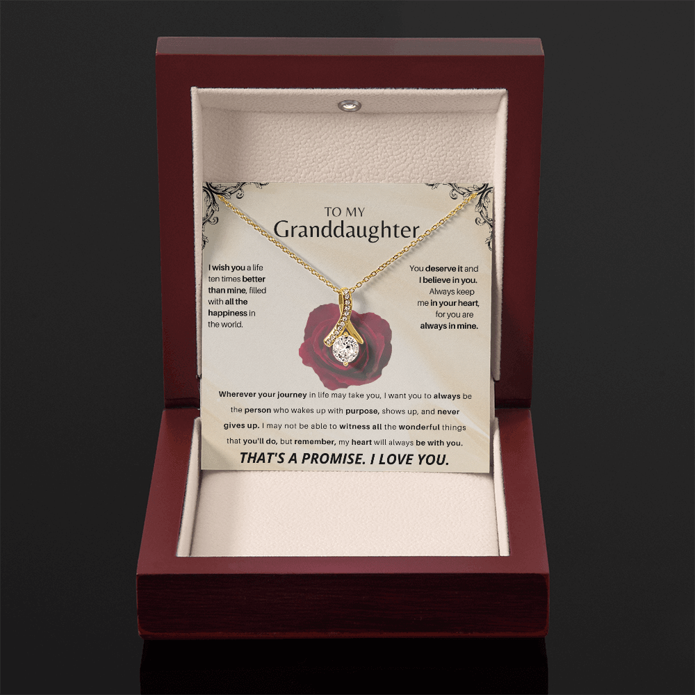 To My Granddaughter - Personalized Beautiful Gift Set - SSGD23V3 Jewelry ShineOn Fulfillment