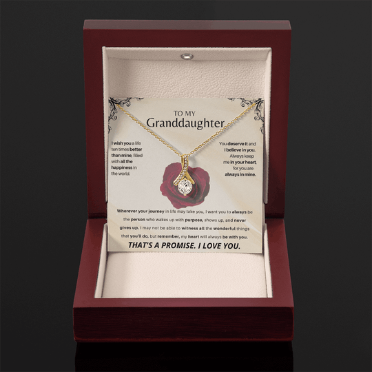 To My Granddaughter - Personalized Beautiful Gift Set - SSGD23V3 Jewelry ShineOn Fulfillment