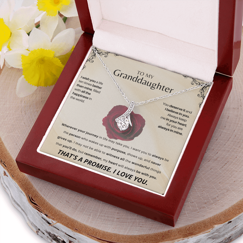 To My Granddaughter - Personalized Beautiful Gift Set - SSGD23V3 Jewelry ShineOn Fulfillment