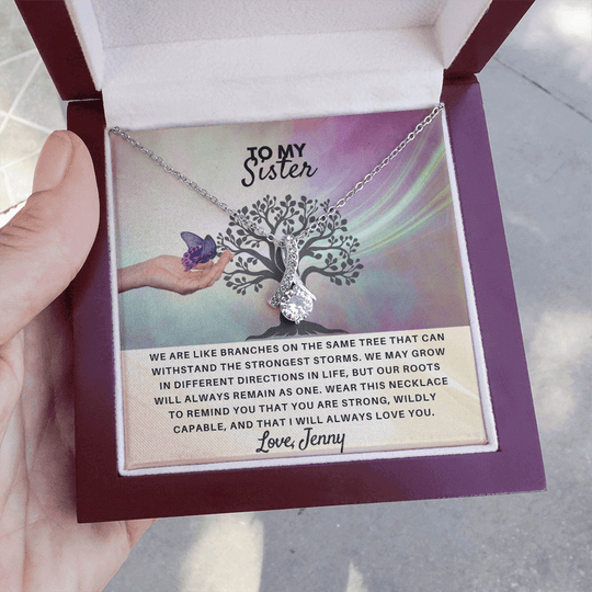 To My Sister - Personalized Gift Set - SSS4V2 Jewelry ShineOn Fulfillment