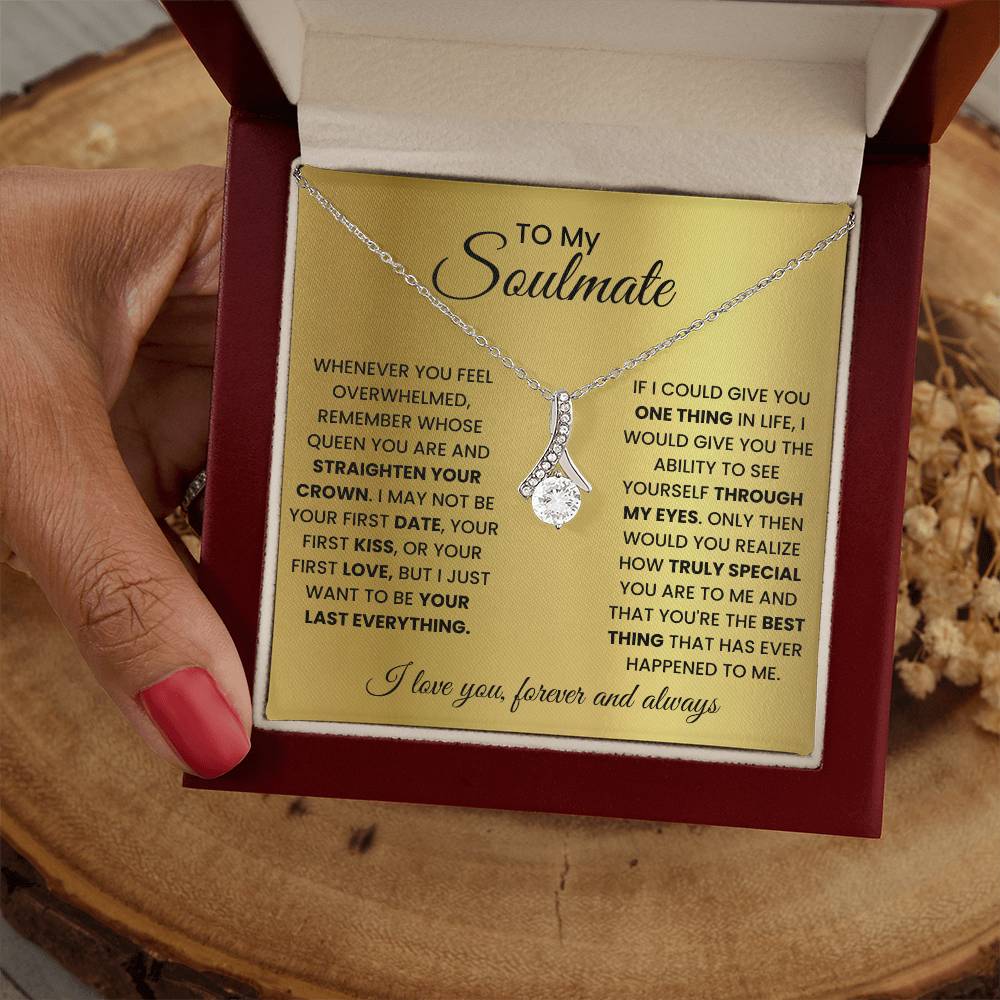 To My Soulmate - Alluring Beauty Gift Set - SSM2 Jewelry ShineOn Fulfillment 14k White Gold Finish Luxury Box