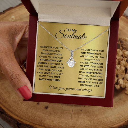 To My Soulmate - Alluring Beauty Gift Set - SSM2 Jewelry ShineOn Fulfillment 14k White Gold Finish Luxury Box