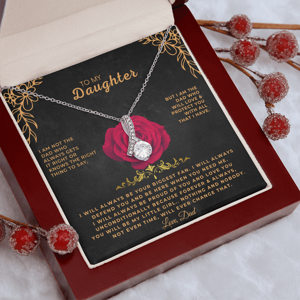 To My Daughter - Love Dad - Necklace Gift Set - SS318V16F Jewelry ShineOn Fulfillment