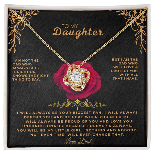 To My Daughter - Love Dad - Beautiful Gift Set - SS461V16 Jewelry ShineOn Fulfillment 18K Yellow Gold Finish Standard Box