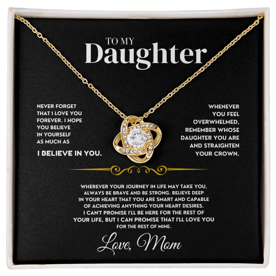 [ALMOST SOLD OUT] To My Daughter - Love Mom - Beautiful Gift Set - SS461 Jewelry ShineOn Fulfillment 18K Yellow Gold Finish Standard Box