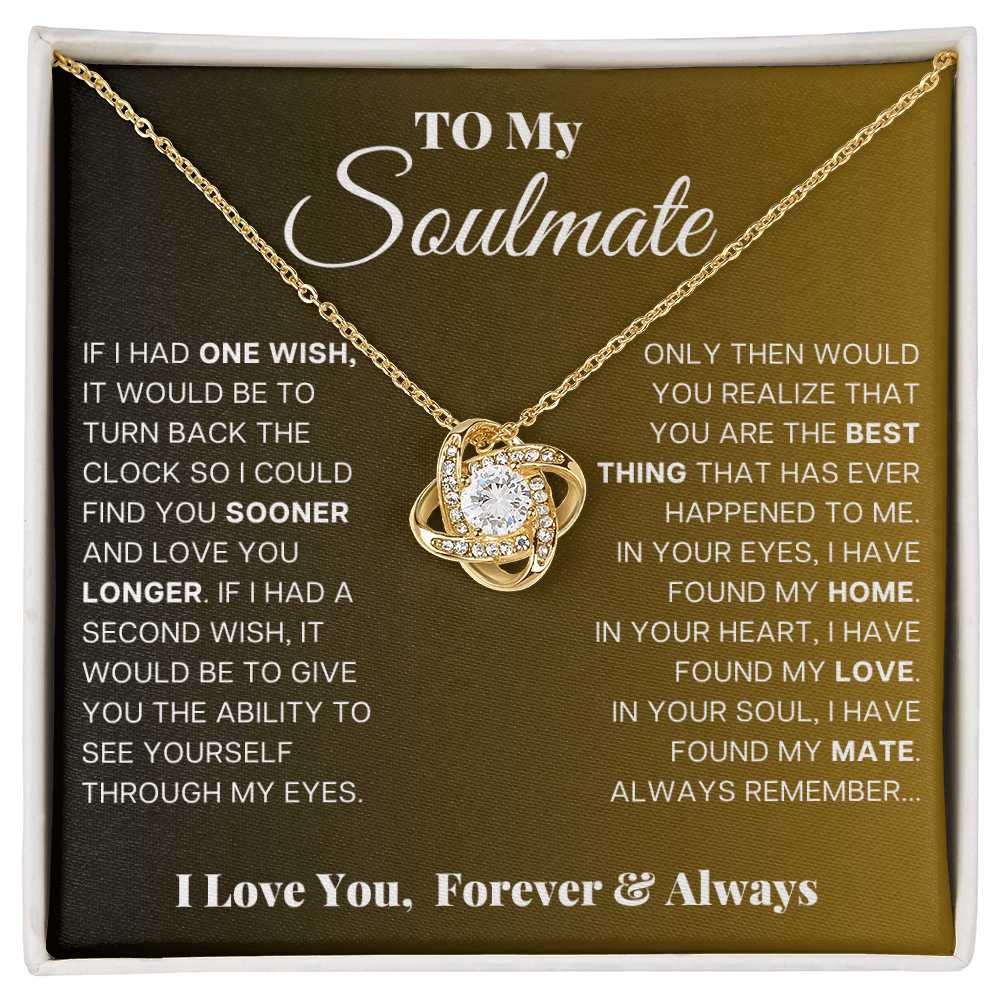 To My Soulmate - Beautiful Gift Set - SSSM5V Jewelry ShineOn Fulfillment 18K Yellow Gold Finish Standard Box