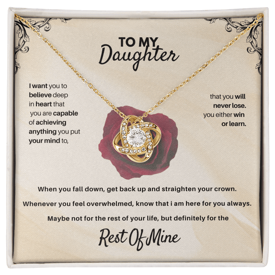 To My Daughter - Rest Of Mine - Beautiful Gift Set - SSD30V1 Jewelry ShineOn Fulfillment 18K Yellow Gold Finish Standard Box