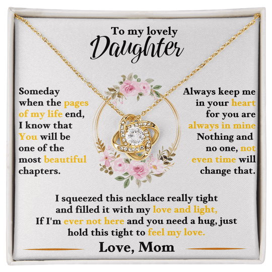 To My Lovely Daughter - Love Mom - Beautiful Gift Set - SSD35 Jewelry ShineOn Fulfillment 18K Yellow Gold Finish Standard Box
