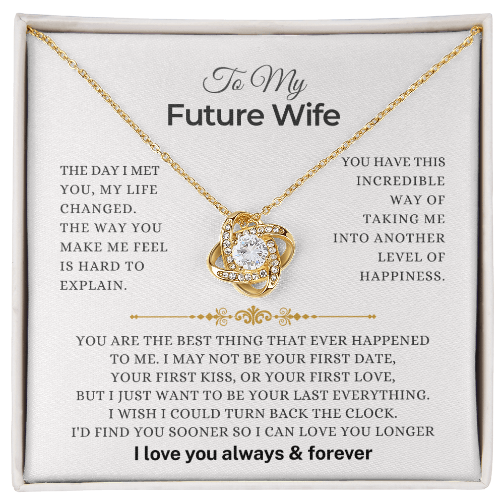 To My Future Wife - Forever Love - Gift Set - SS3V14S2 Jewelry ShineOn Fulfillment 18K Yellow Gold Finish Standard Box
