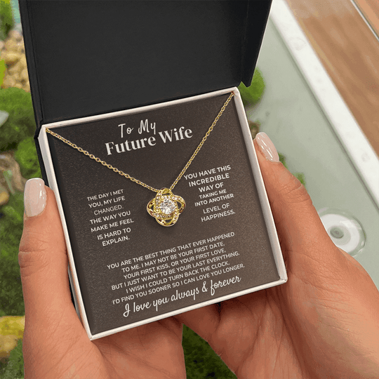 To My Beautiful Future Wife - Love Knot Gift Set - SS50V3 Jewelry ShineOn Fulfillment