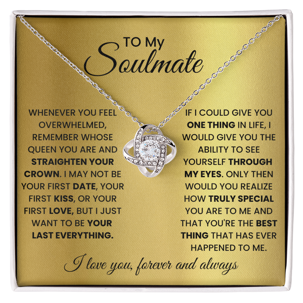 To My Soulmate - Beautiful Gift Set - SSSM2 Jewelry ShineOn Fulfillment 14K White Gold Finish Standard Box