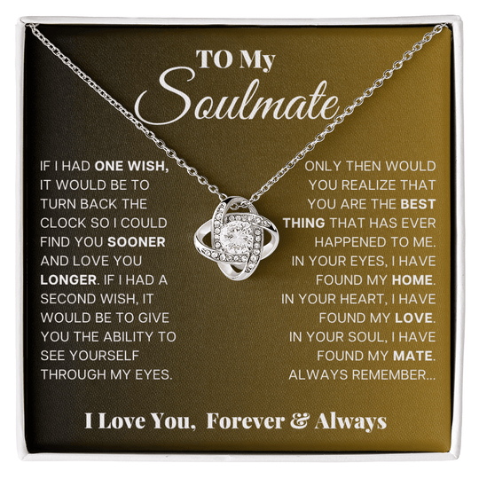 To My Soulmate - Beautiful Gift Set - SSSM5V Jewelry ShineOn Fulfillment 14K White Gold Finish Standard Box