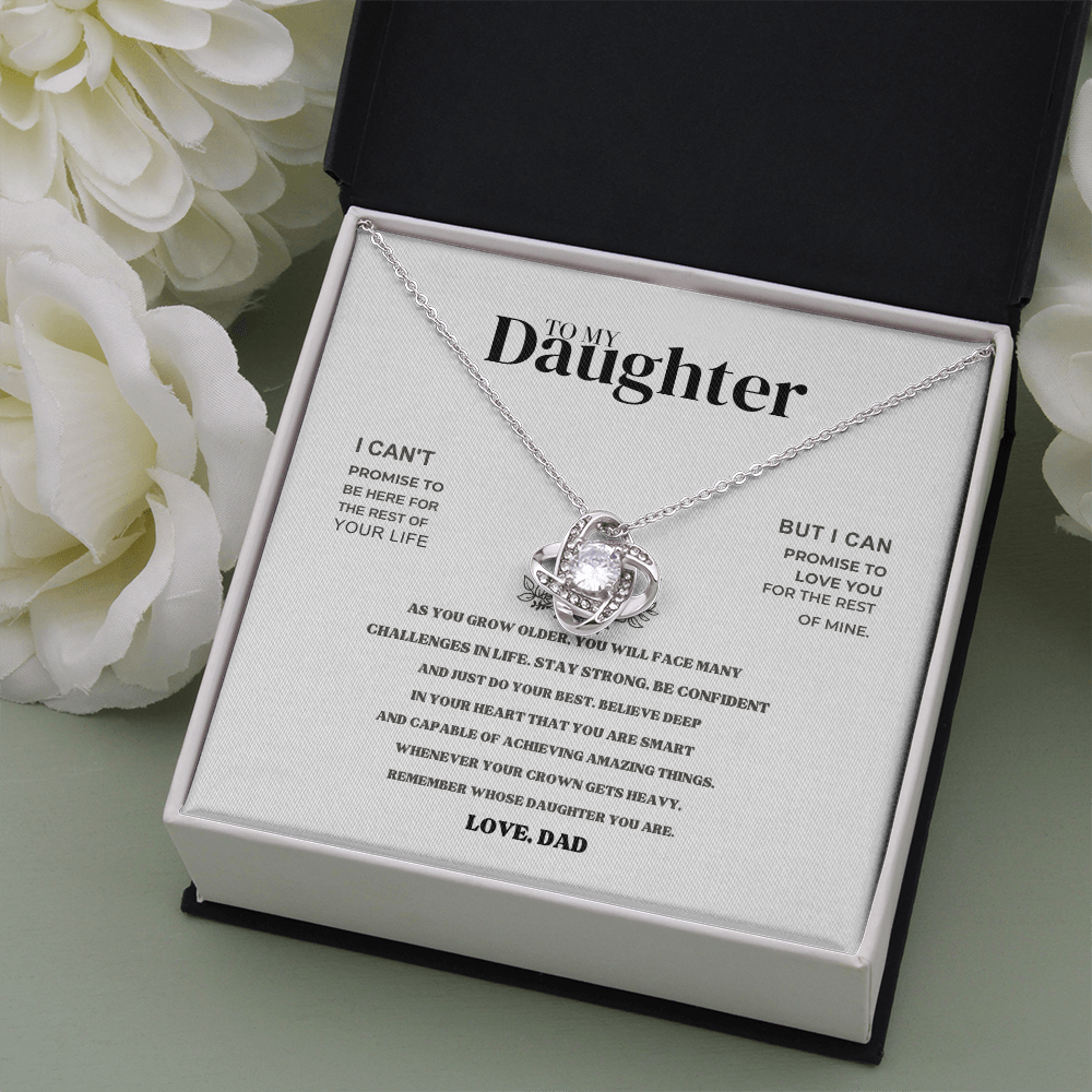 To My Daughter - Love, Dad - Beautiful Love Knot Gift Set - SS260 Jewelry ShineOn Fulfillment