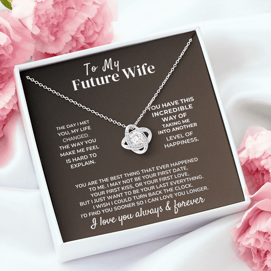 To My Beautiful Future Wife - Love Knot Gift Set - SS50V3 Jewelry ShineOn Fulfillment