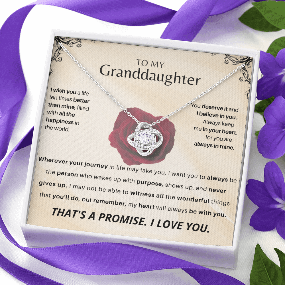 To My Granddaughter - Love Knot Gift Set - SSGD23V2 Jewelry ShineOn Fulfillment