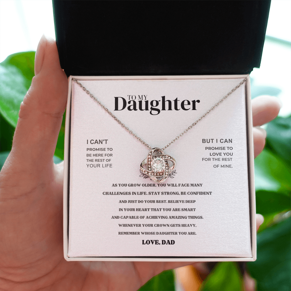 To My Daughter - Love, Dad - Beautiful Love Knot Gift Set - SS260 Jewelry ShineOn Fulfillment