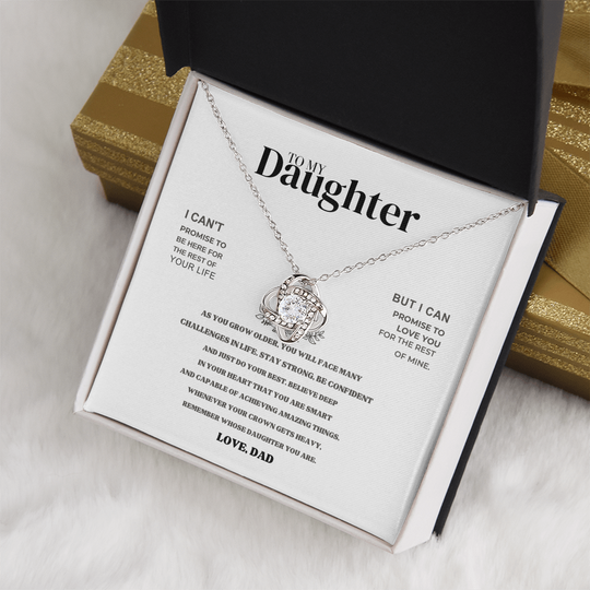 To My Daughter - Love, Dad - Beautiful Love Knot Gift Set - SS260 Jewelry ShineOn Fulfillment