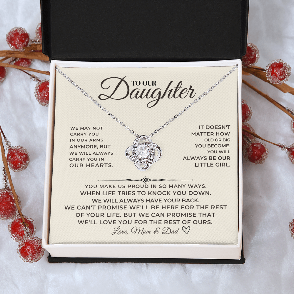 To Our Daughter - Love Mom & Dad - Necklace Gift Set Jewelry ShineOn Fulfillment