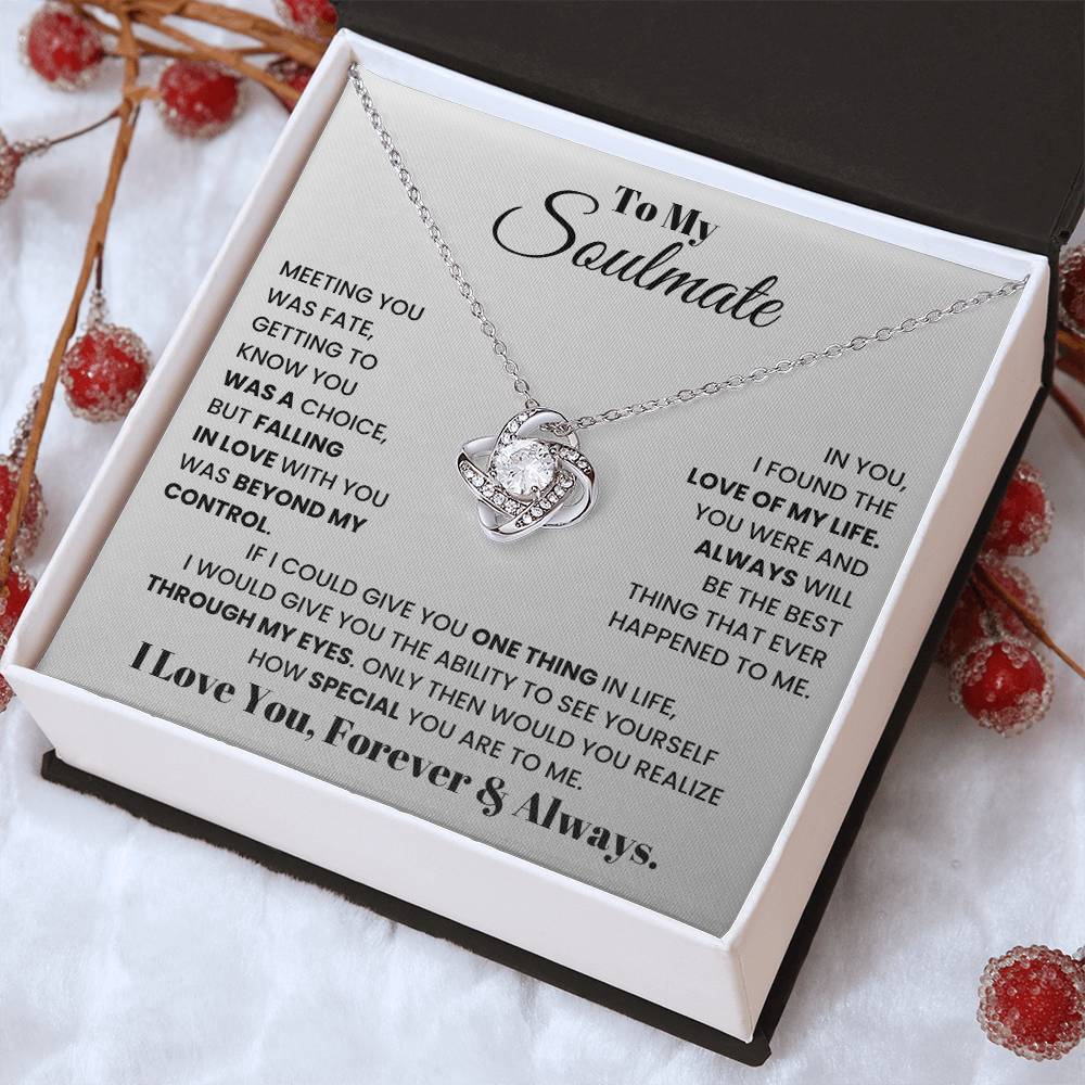 To My Soulmate - Beautiful Gift Set - SSS1 Jewelry ShineOn Fulfillment 14K White Gold Finish Standard Box