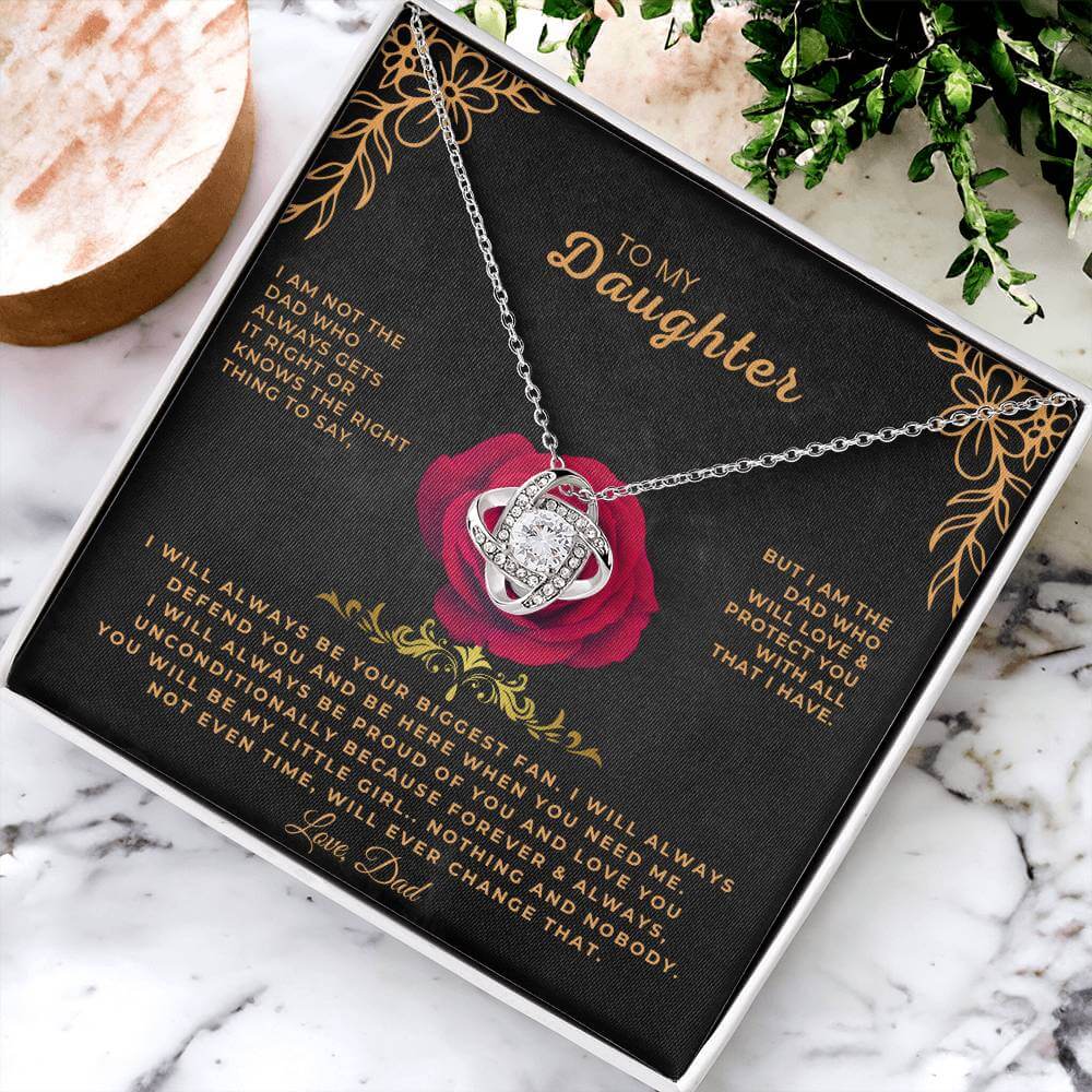 To My Daughter - Love Dad - Beautiful Gift Set - SS461V16 Jewelry ShineOn Fulfillment 14K White Gold Finish Standard Box