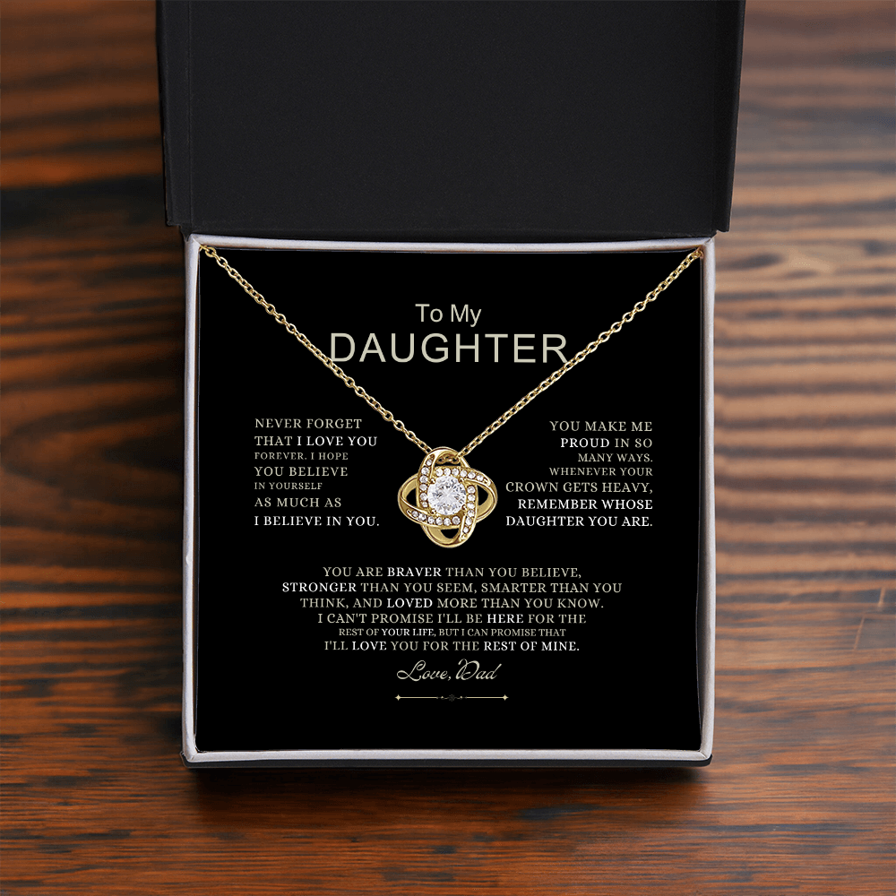 To My Daughter - Love Dad - Beautiful Gift Set - SS490V4 Jewelry ShineOn Fulfillment