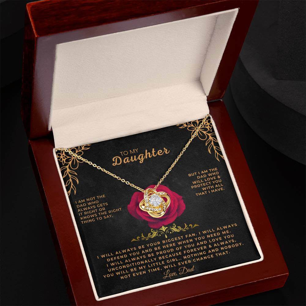 To My Daughter - Love Dad - Beautiful Gift Set - SS461V16 Jewelry ShineOn Fulfillment 18K Yellow Gold Finish Luxury Box