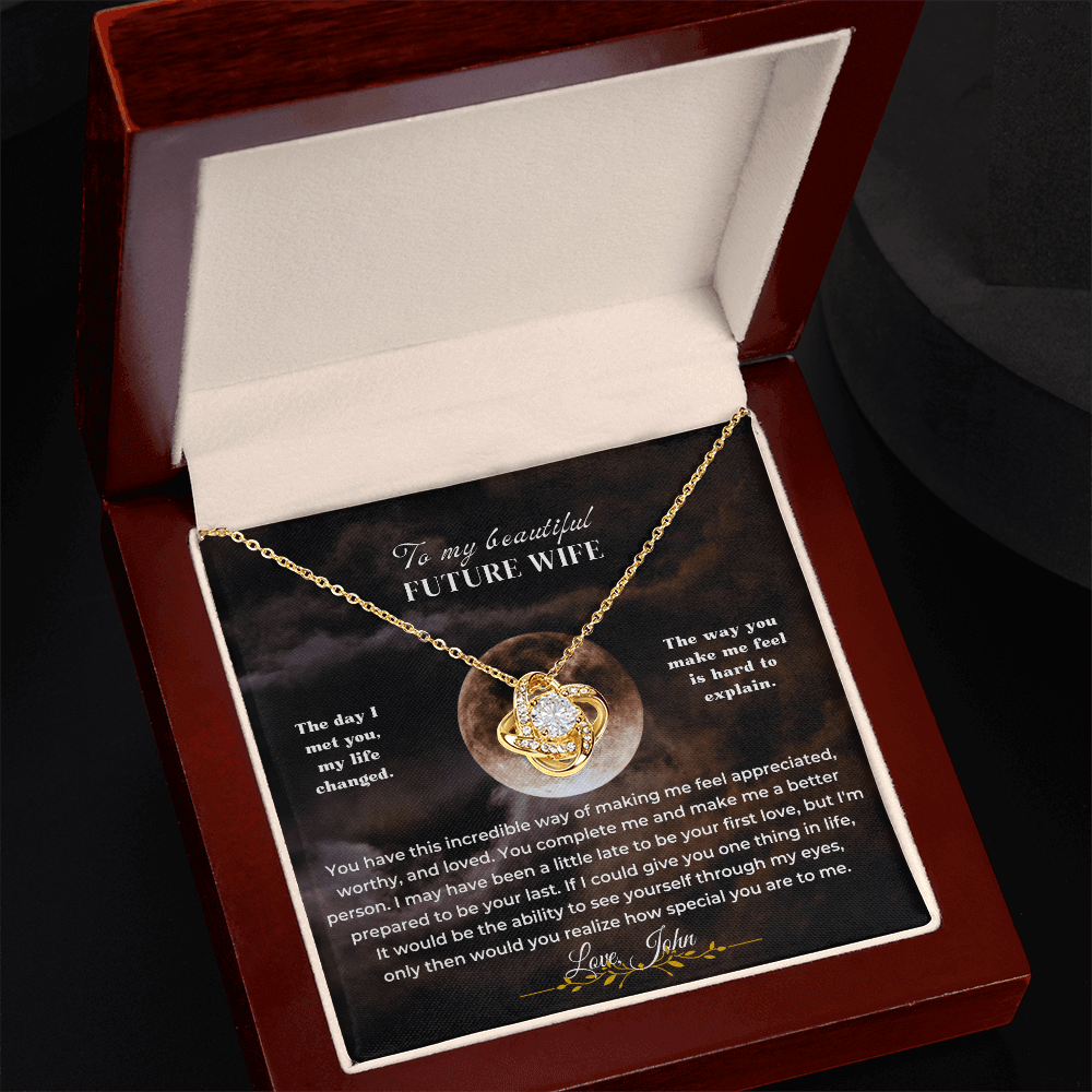 To My Beautiful Future Wife - Love Knot Gift Set - SS50V6 Jewelry ShineOn Fulfillment