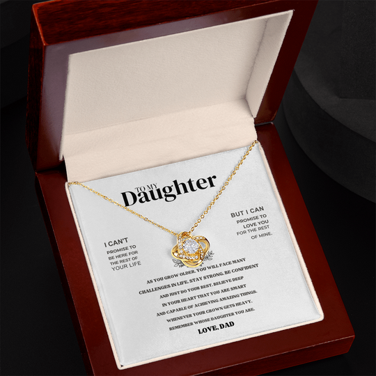 To My Daughter - Love, Dad - Beautiful Love Knot Gift Set - SS260 Jewelry ShineOn Fulfillment