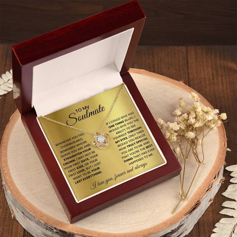 To My Soulmate - Beautiful Gift Set - SSSM2 Jewelry ShineOn Fulfillment 18K Yellow Gold Finish Luxury Box
