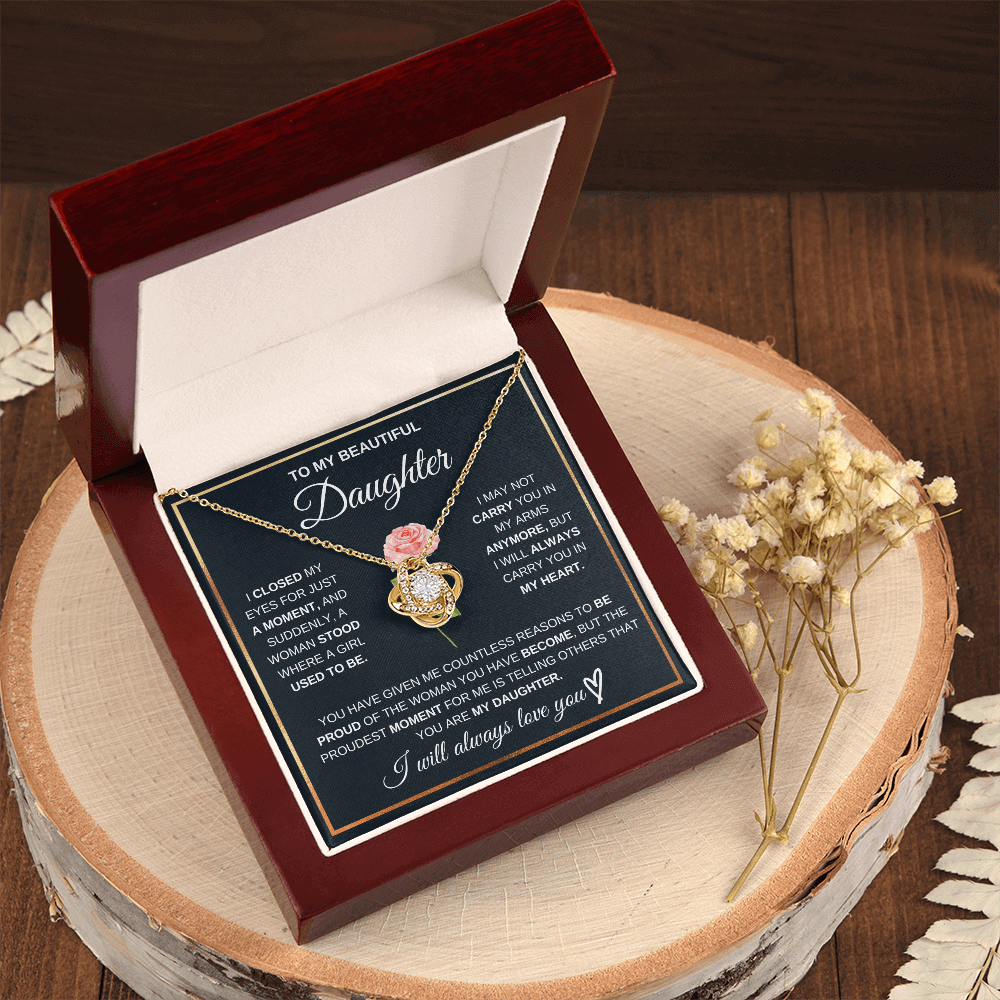 To My Beautiful Daughter - Pround Of You  - Beautiful Gift Set Love Knot - SSD51