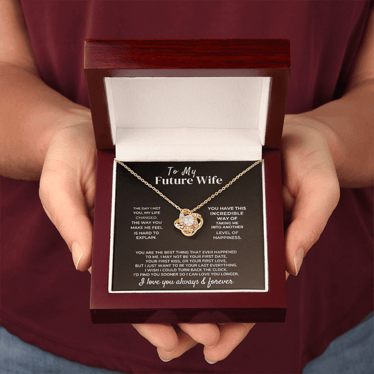 To My Beautiful Future Wife - Love Knot Gift Set - SS50V3 Jewelry ShineOn Fulfillment