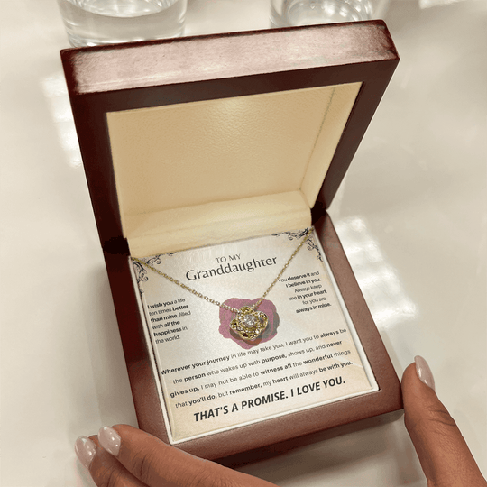 To My Granddaughter - Love Knot Gift Set - SSGD23V2 Jewelry ShineOn Fulfillment