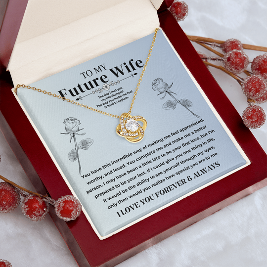 To My Future Wife - Love Knot Gift Set - SS50V3 Jewelry ShineOn Fulfillment