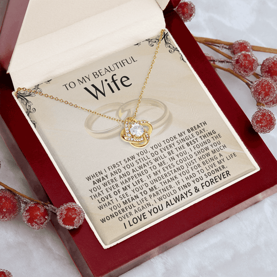 To My Beautiful Wife - Love Knot Gift Set - SSW22V3 Jewelry ShineOn Fulfillment