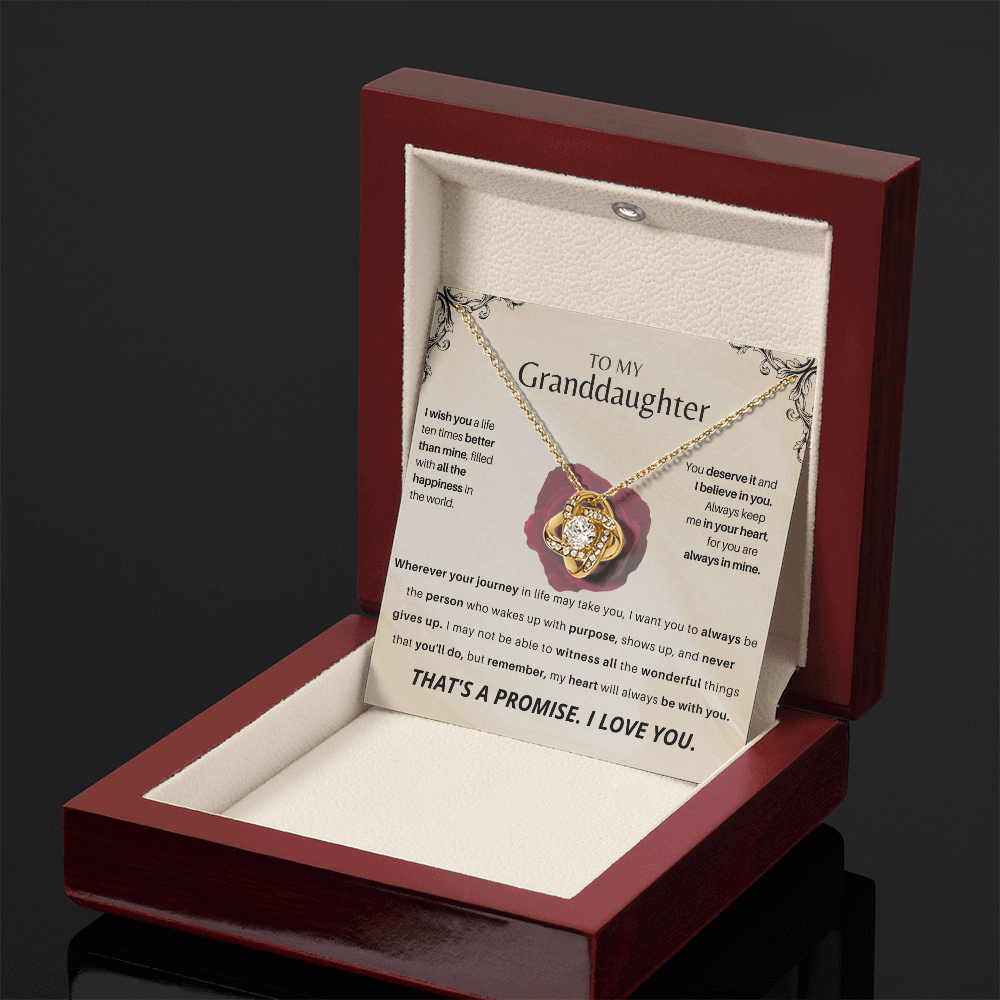 To My Granddaughter - Love Knot Gift Set - SSGD23V2 Jewelry ShineOn Fulfillment