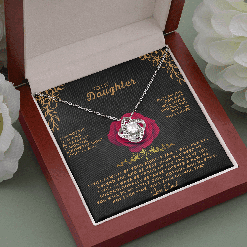 Sentimental adult daughter protection keepsake necklace from USA in a gift box with heartfelt message.