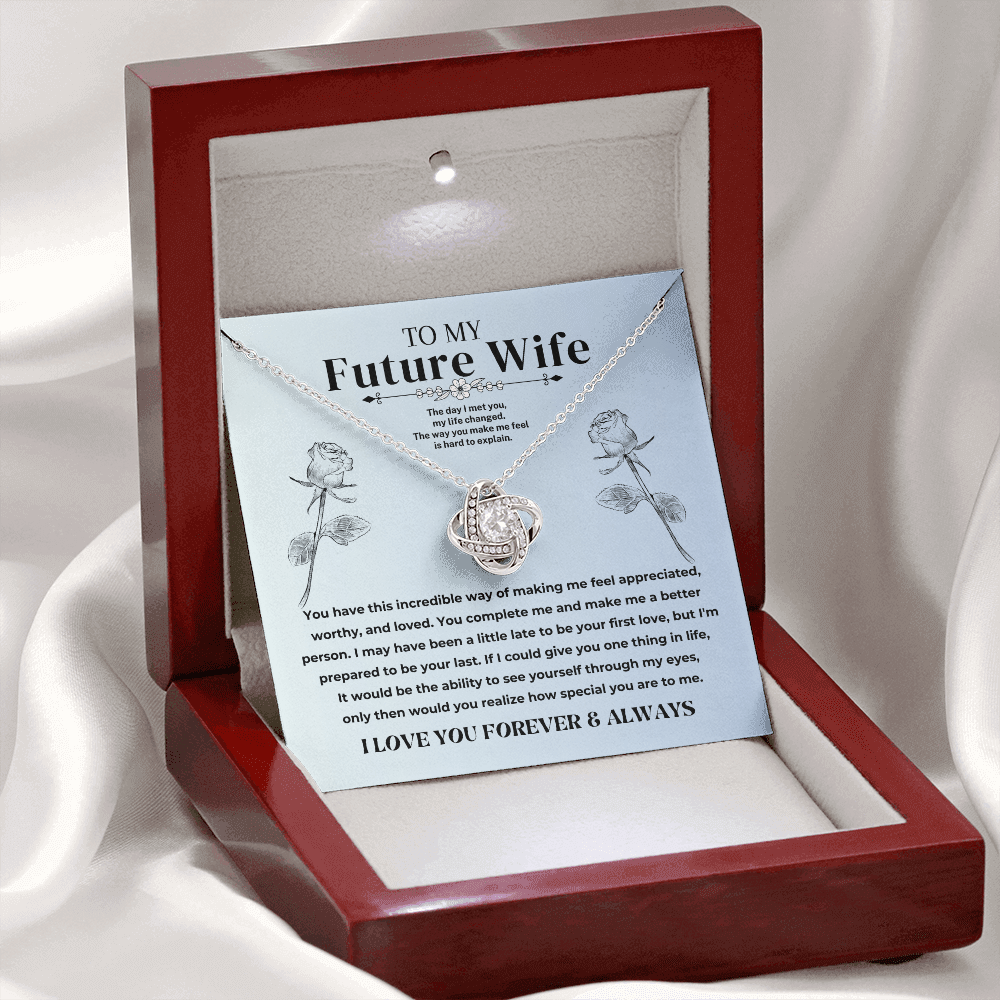 Sentimental fiancée appreciation forever love keepsake from USA in a gift box for my future wife.