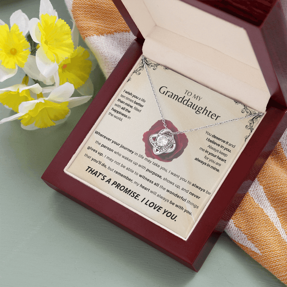 To My Granddaughter - Love Knot Gift Set - SSGD23V2 Jewelry ShineOn Fulfillment