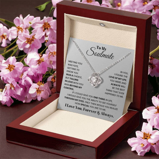 To My Soulmate - Beautiful Gift Set - SSS1 Jewelry ShineOn Fulfillment 14K White Gold Finish Luxury Box