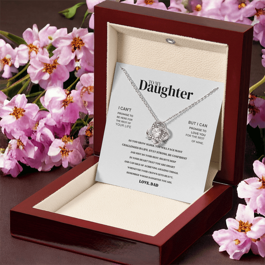 To My Daughter - Love, Dad - Beautiful Love Knot Gift Set - SS260 Jewelry ShineOn Fulfillment