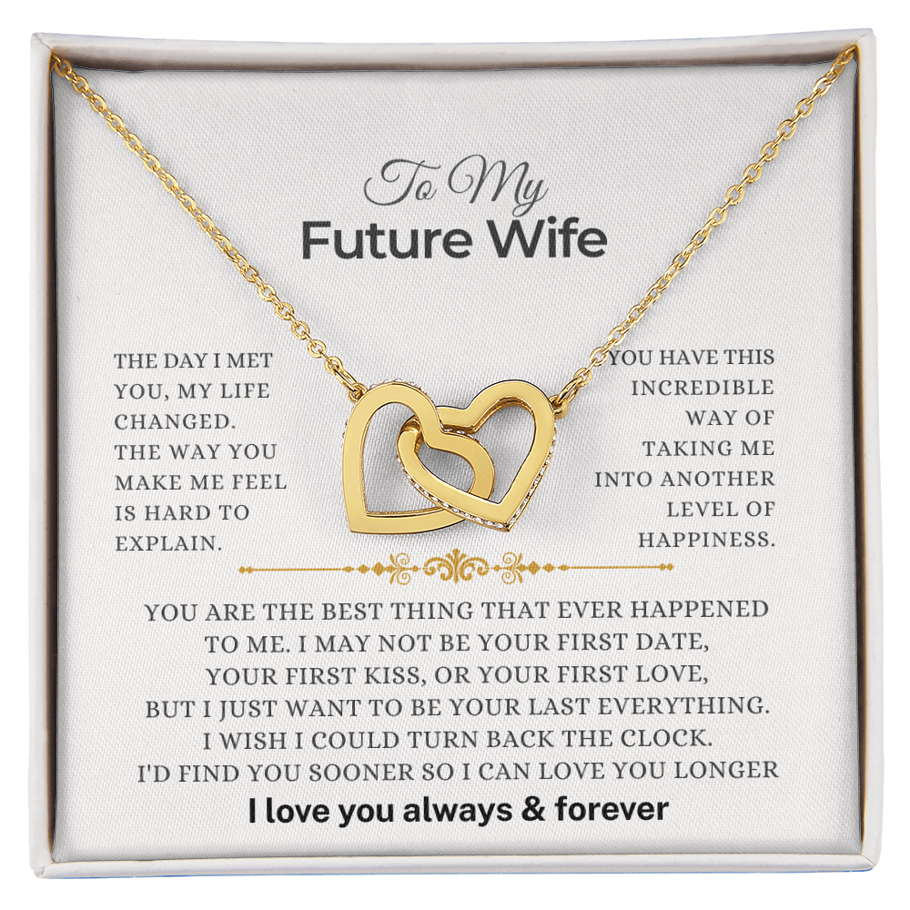 To My Future Wife - Forever Love Gift Set - SS5014V2 Jewelry ShineOn Fulfillment 18K Yellow Gold Finish Standard Box