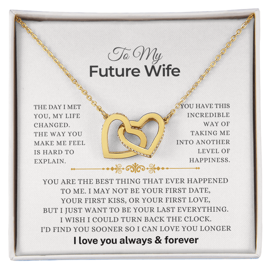 To My Future Wife - Forever Love Gift Set - SS5014V2 Jewelry ShineOn Fulfillment 18K Yellow Gold Finish Standard Box