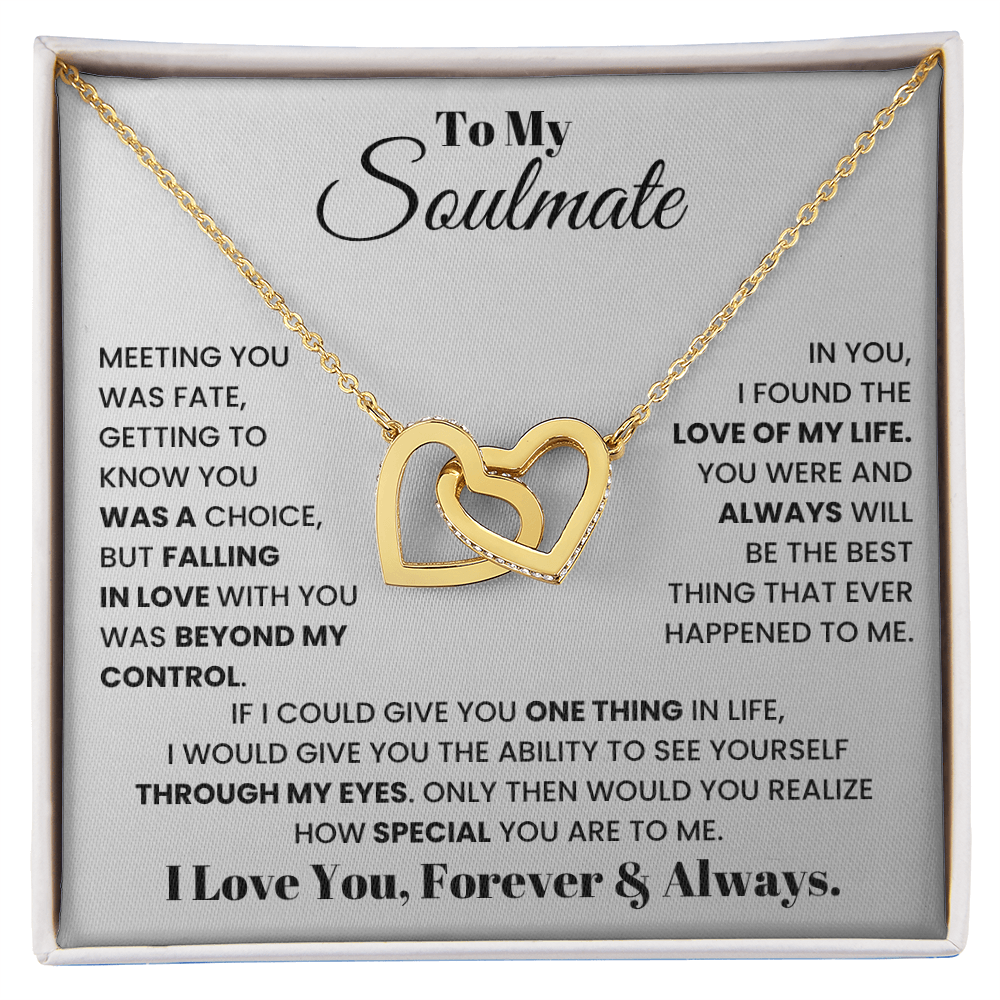 To My Soulmate - Intertwined Hearts Gift Set - SSM1 Jewelry ShineOn Fulfillment
