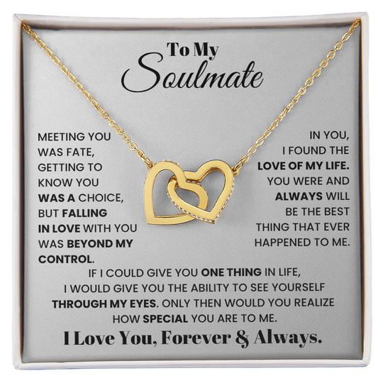 To My Soulmate - Intertwined Hearts Gift Set - SSM1 Jewelry ShineOn Fulfillment